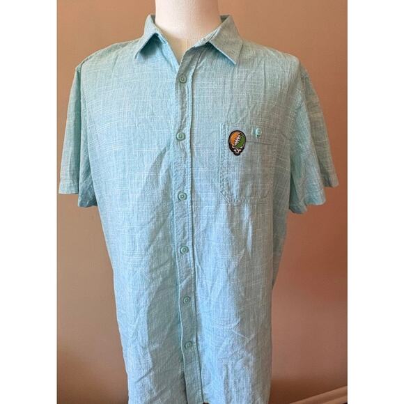 Grateful Dead Steal Your Face LIVERGY 100% Cotton Button Down Shirt (2XL) - Picture 4 of 6